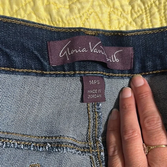 Gloria Vanderbilt Blue Straight Leg Jeans Classic Fit - Picture 3 of 4